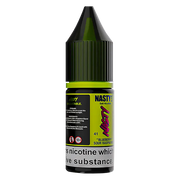 A 30ml bottle of Nasty Liq Blueberry Sour Raspberry Nic Salt Vape Juice featuring bold blue and red packaging with prominent branding and flavor description, crafted for use in nicotine salt vape devices.